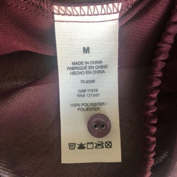 Garage Sheer Chiffon Blouse Size M - Picture 13 of 13